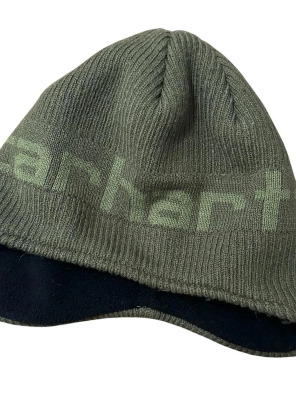 😎New Carhartt Youth Kids Boys Olive Green Logo Beanie Fall Winter Hat